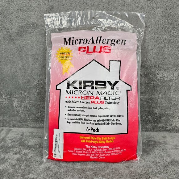 Kirby Micron Magic HEPA Vacuum Filter Bags For Most F-Style & Twist-Style (3) - Picture 1 of 10